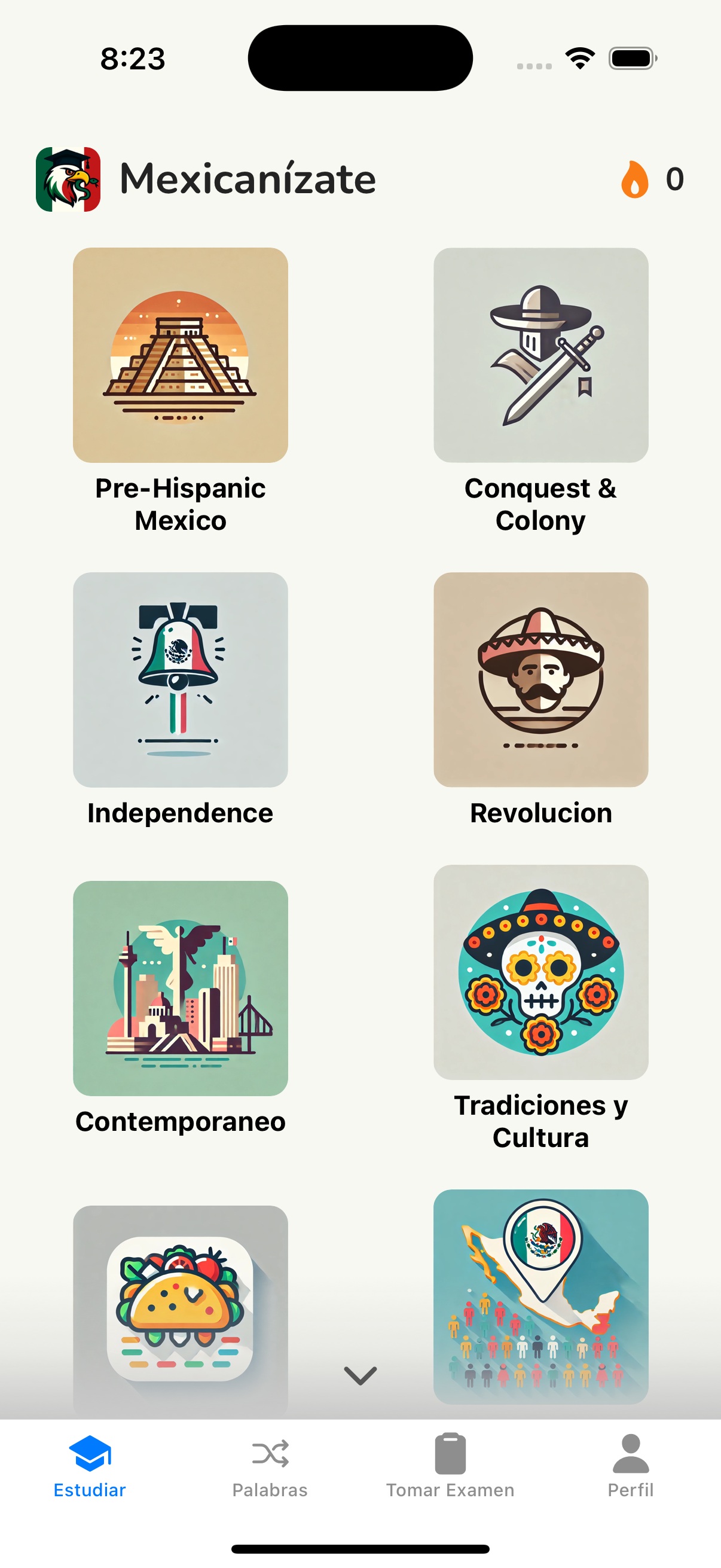 Pantalla de Pregunta